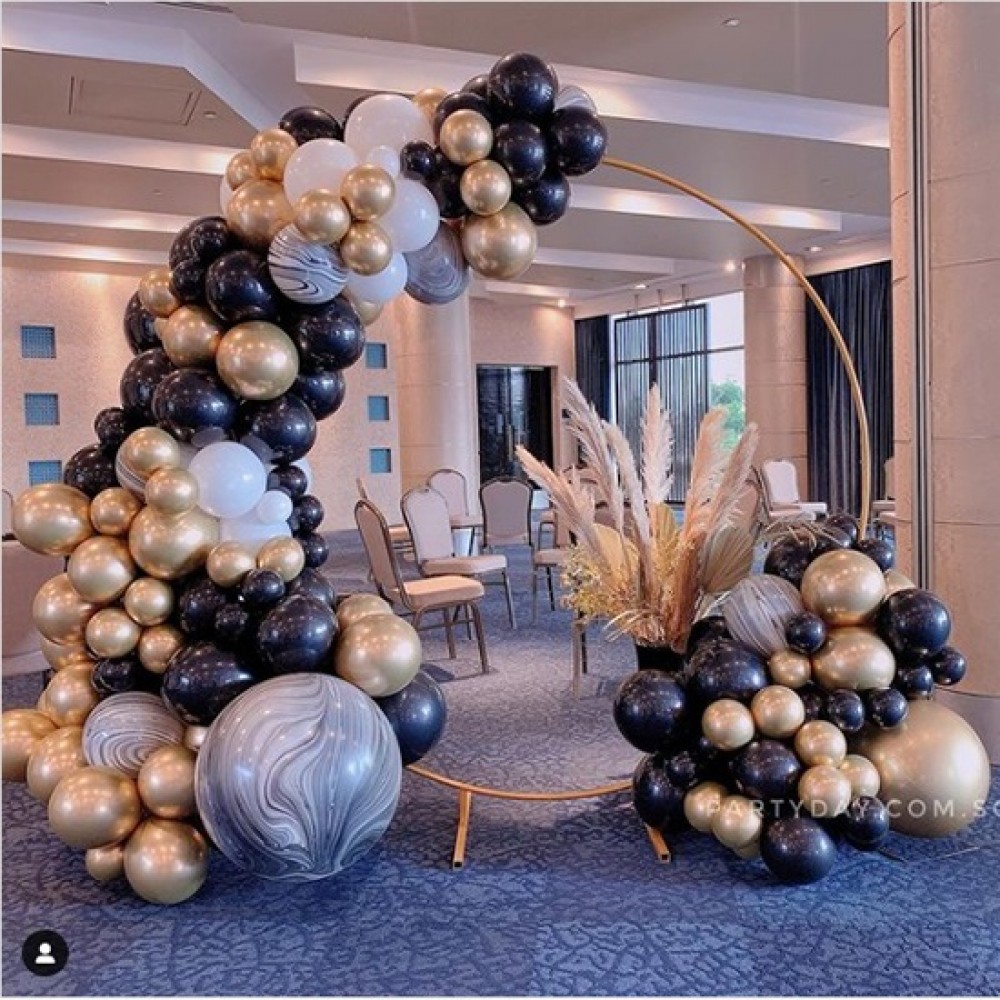 Organic Balloon Circular Backdrop Setup